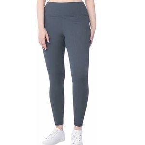 NWT Lukka Lux Women's Ribbed Legging With Side Pockets Size S Smoke $50 9A200